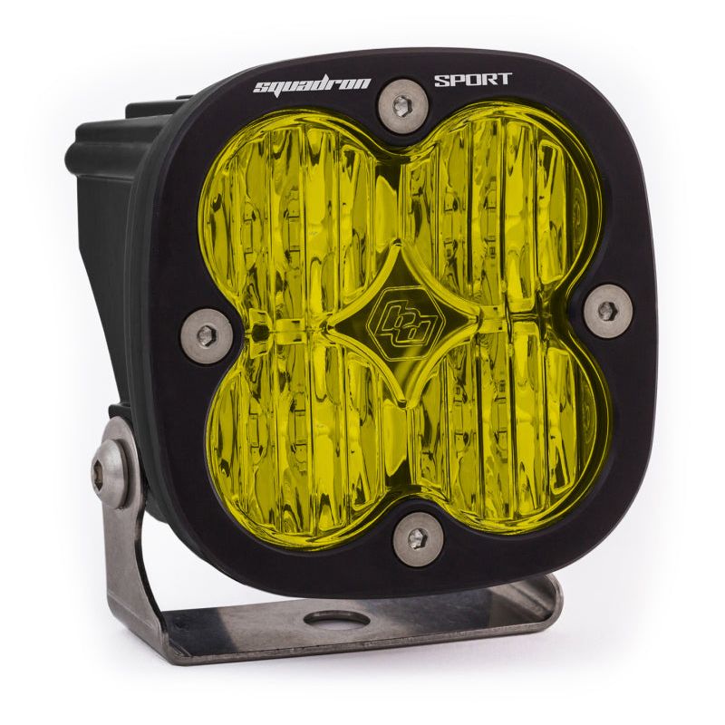 Baja Designs Squadron Sport Wide Cornering Black LED Light Pod Pattern - Amber-tuningsupply.com