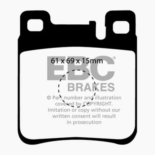 EBC 05-06 Chrysler Crossfire 3.2 SRT6 Yellowstuff Rear Brake Pads-tuningsupply.com