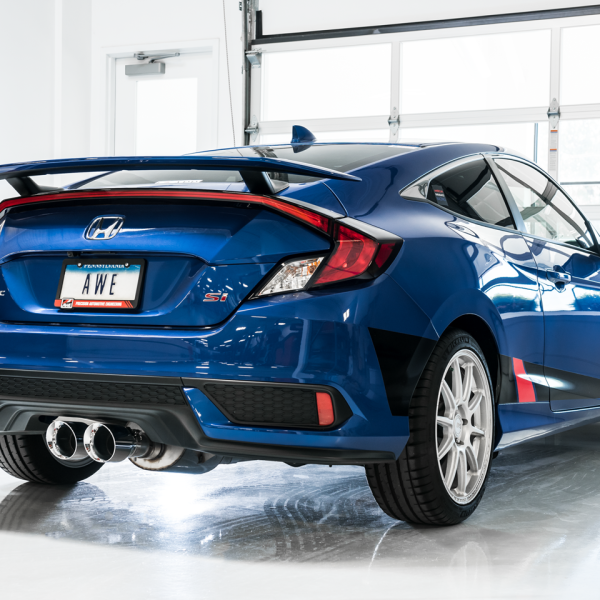 AWE Tuning 17+ Honda Civic SI 1.5L / Type R 2.0L Turbo Triple-to-Dual Tip Conversion Kit-tuningsupply.com