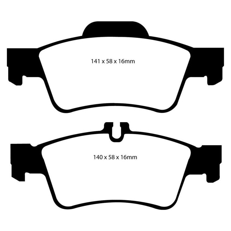 EBC 04-06 Mercedes-Benz CL500 5.0 Yellowstuff Rear Brake Pads-tuningsupply.com