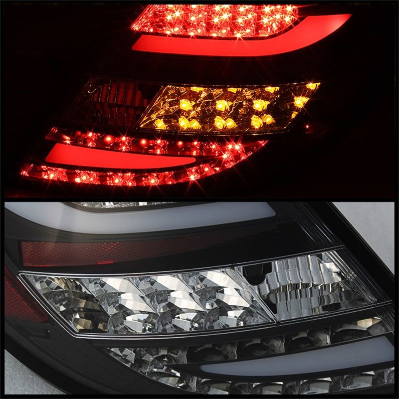 Spyder Mercedes Benz W204 C-Class 08-11 LED Tail Lights Incandescent only - Blk ALT-YD-MBZC08-LED-BK-Tail Lights-SPYDER-SPY5072689-SMINKpower Performance Parts