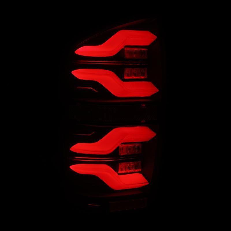 AlphaRex 16-21 Toyota TacomaLUXX LED Taillights Blk w/Activ Light/Seq Signal-tuningsupply.com