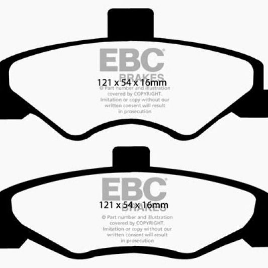 EBC 98-02 Chevrolet Camaro (4th Gen) 3.8 Redstuff Rear Brake Pads-tuningsupply.com