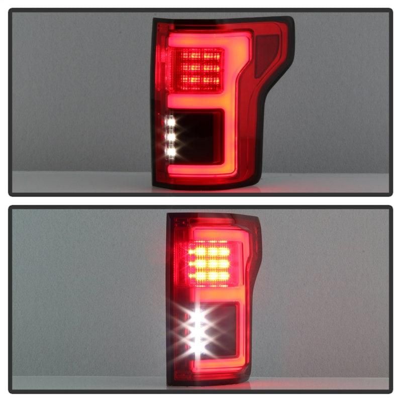 Spyder 15-18 Ford F-150 LED Tail Lights (w/Blind Spot) - Red Clear (ALT-YD-FF15015BS-LBLED-RC) - SMINKpower Performance Parts SPY5085320 SPYDER