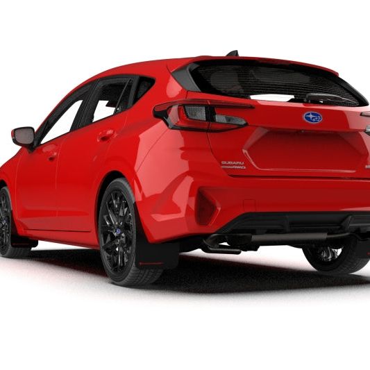 Rally Armor 2024 Subaru Impreza Red UR Mud Flap w/ White Logo-Mud Flaps-Rally Armor-RALMF105-UR-RD-WH-SMINKpower Performance Parts