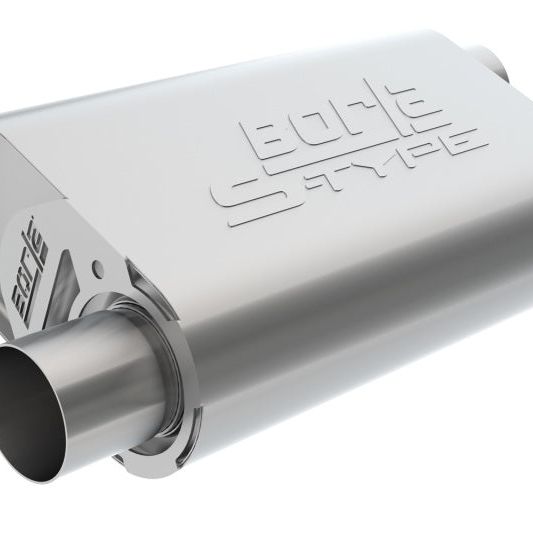 Borla CrateMuffler SBC Hot 350/383 3 inch Offset/Center 14in x 4.35in x 9in Oval Muffler-tuningsupply.com