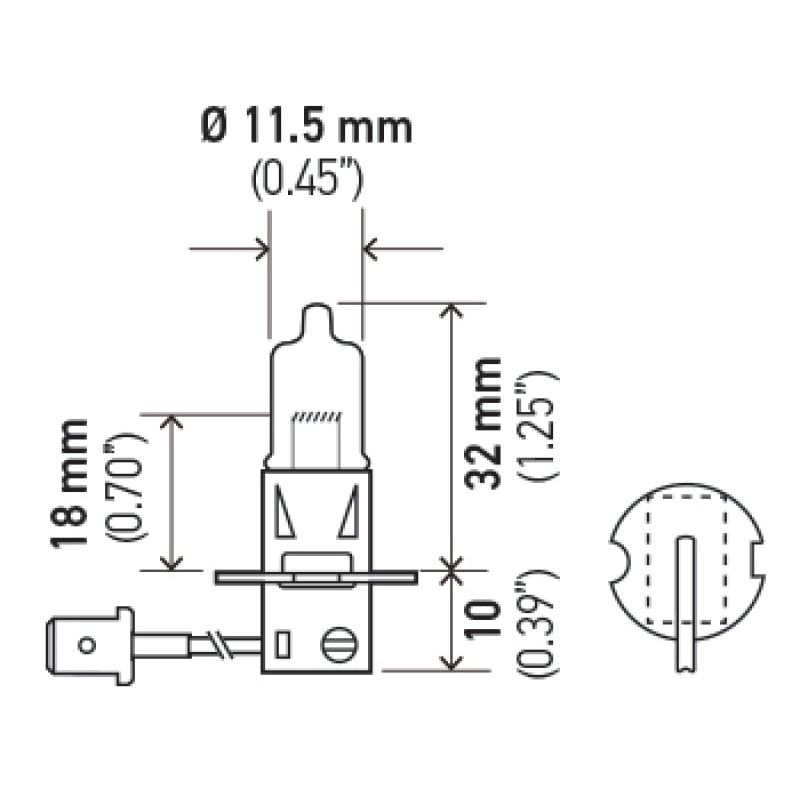 Hella H3 24V/70W PK22s T3.25 Halogen Bulb-tuningsupply.com