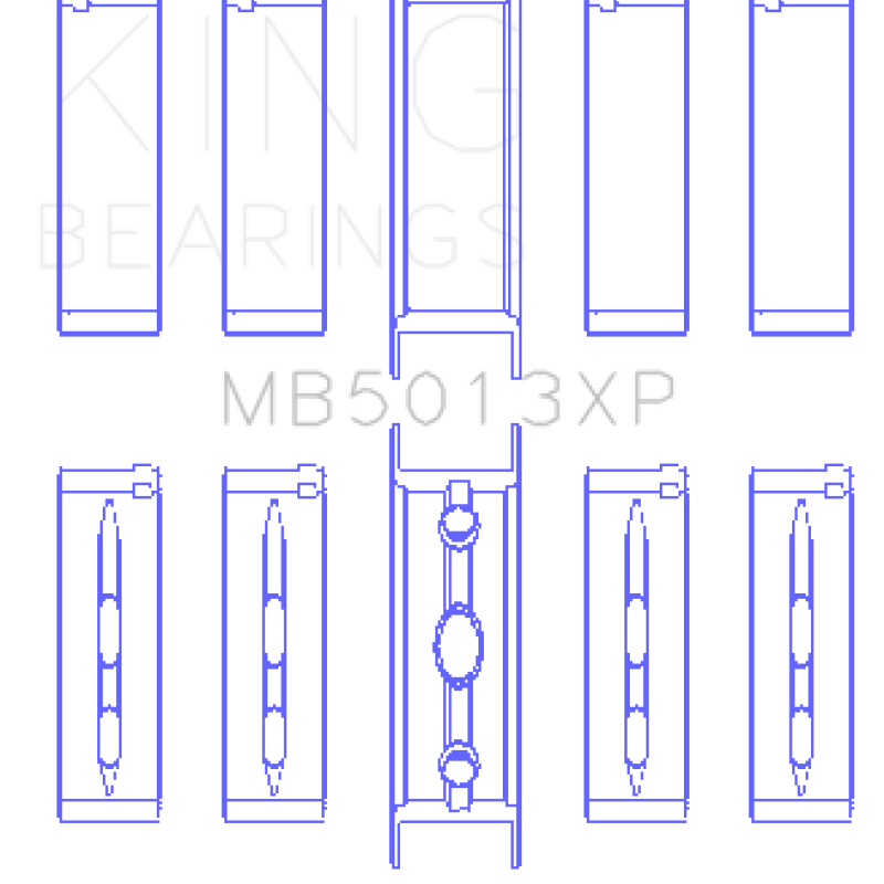 King Chevy LS1 / LS6 / LS3 (Size STD) Performance Main Bearing Set-tuningsupply.com