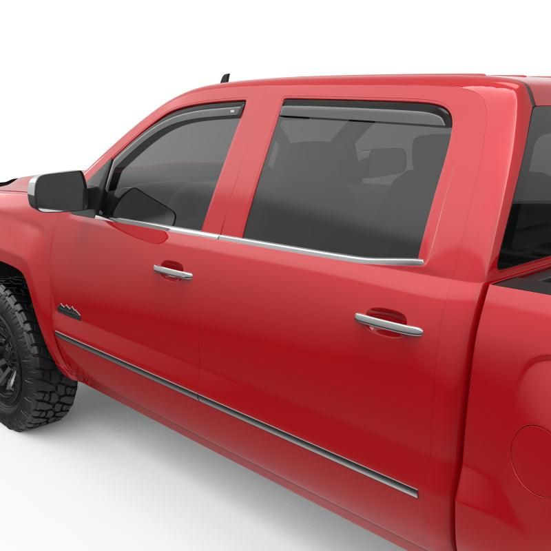 EGR 14+ Chev Silverado/GMC Sierra Crw Cab In-Channel Window Visors - Set of 4 - Matte (571775)-tuningsupply.com