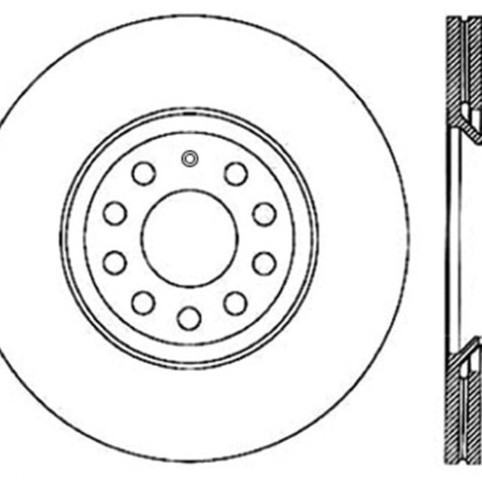 StopTech Power Slot 09 VW CC (Passat CC) / 06-09 Passat (ex Syncro) Left Rear CRYO-STOP Slotted Rot-Brake Rotors - Slotted-Stoptech-STO126.33113CSL-SMINKpower Performance Parts