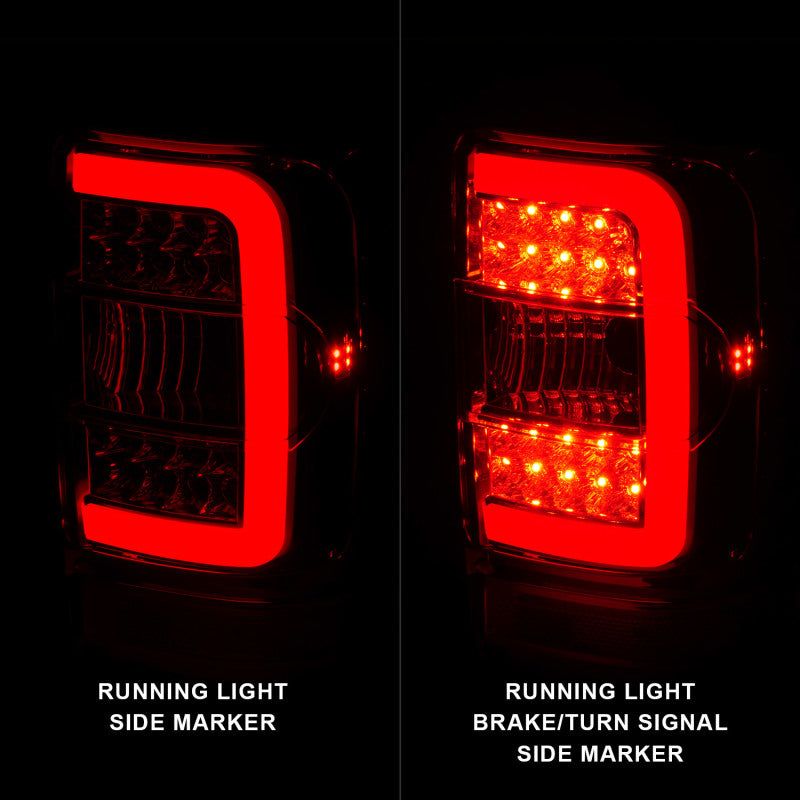 ANZO 2001-2011 Ford  Ranger LED Tail Lights w/ Light Bar Chrome Housing Red/Clear Lens-tuningsupply.com