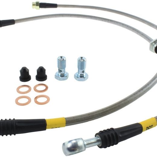 StopTech 2015 VW Golf (MK7) Front Stainless Steel Brake Line Kit-Brake Line Kits-Stoptech-STO950.33026-SMINKpower Performance Parts