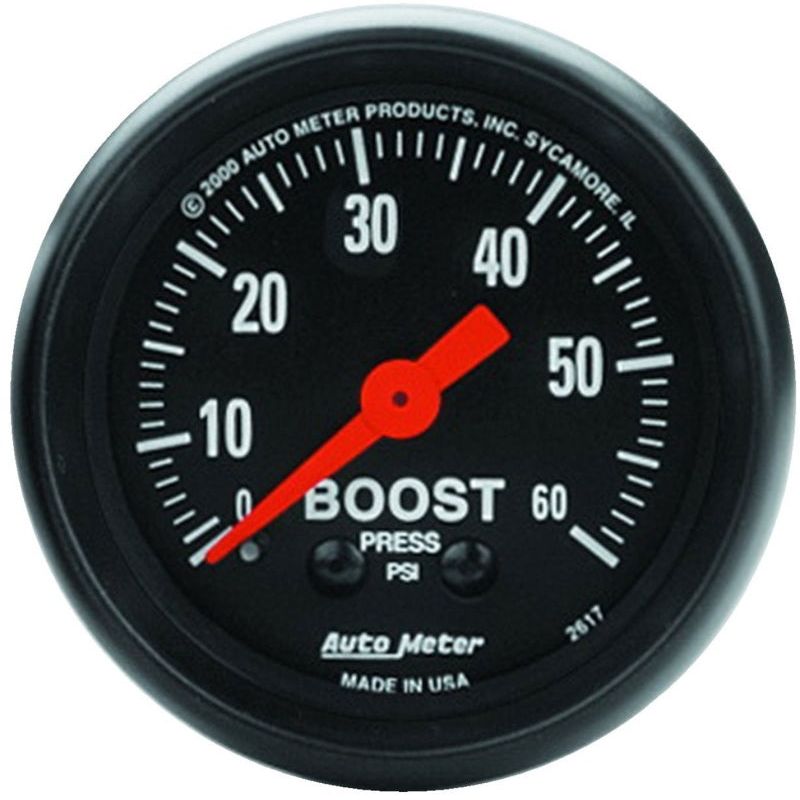 Autometer Z Series 52mm 0-60 PSI Mechanical Boost Gauge-tuningsupply.com