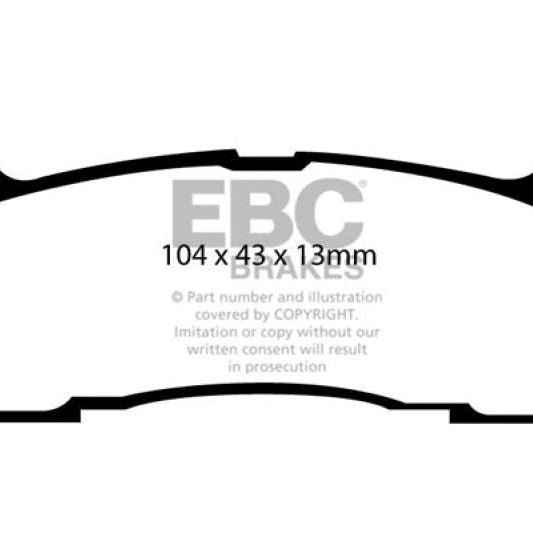 EBC 97-02 Ford Escort 2.0 Redstuff Rear Brake Pads-tuningsupply.com