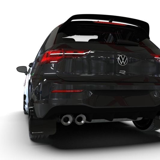 Rally Armor 2022 MK8 Volkswagen Golf GTI/R Black UR Mud Flap w/ White Logo - SMINKpower Performance Parts RALMF80-UR-BLK/WH Rally Armor