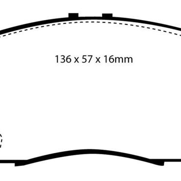 EBC 12 Acura ILX 1.5 Hybrid Redstuff Front Brake Pads-tuningsupply.com