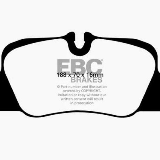 EBC 12-15 Porsche 911 (991) (Cast Iron Rotor only) 3.8 Carrera S Redstuff Rear Brake Pads-tuningsupply.com