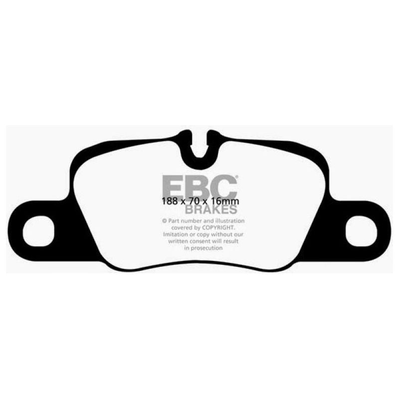 EBC 12-15 Porsche 911 (991) (Cast Iron Rotor only) 3.8 Carrera S Yellowstuff Rear Brake Pads-tuningsupply.com