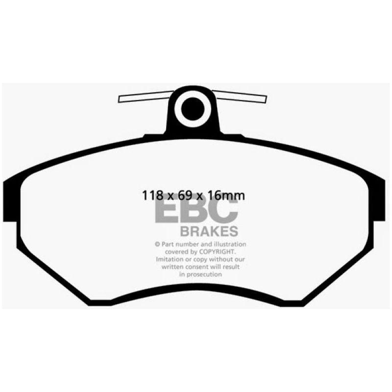 EBC 97-02 Volkswagen Cabriolet 2.0 Yellowstuff Front Brake Pads-tuningsupply.com