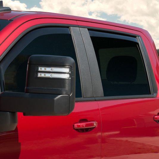 EGR 2019 Chevy 1500 Crew Cab In-Channel Window Visors - Dark Smoke-tuningsupply.com