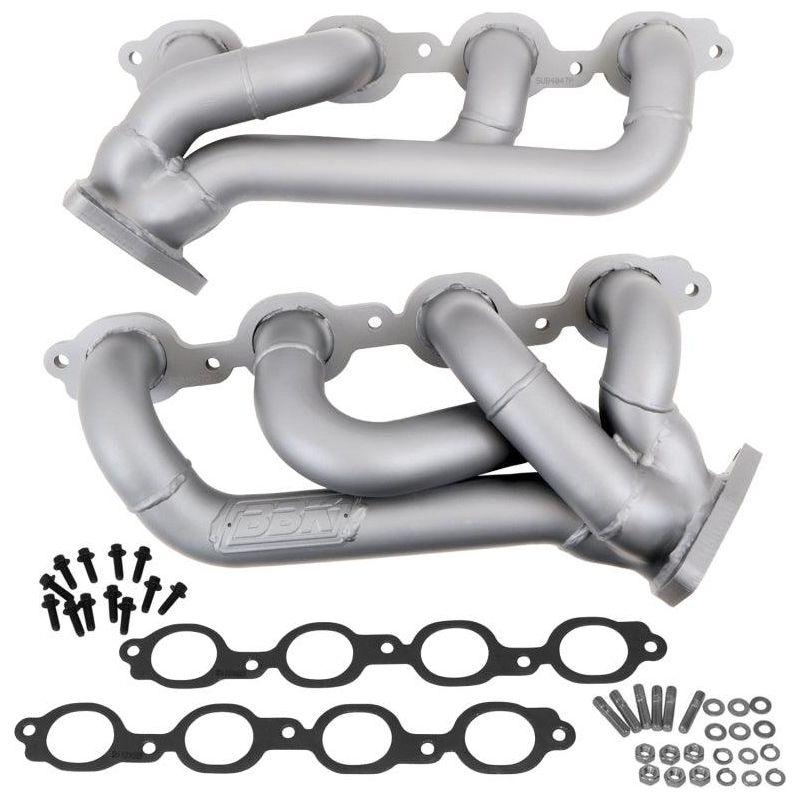 BBK 14-18 GM Truck 5.3/6.2 1 3/4in Shorty Tuned Length Headers - Titanium Ceramic-tuningsupply.com