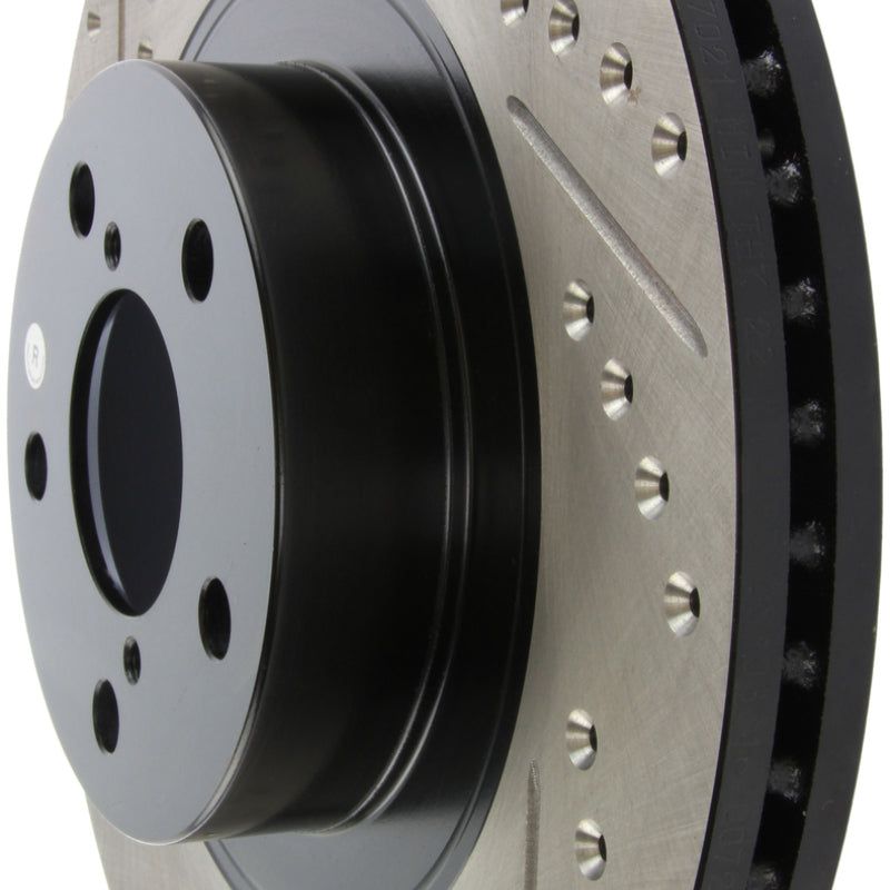 StopTech Slotted & Drilled Sport Brake Rotor-Brake Rotors - Slot & Drilled-Stoptech-STO127.47021R-SMINKpower Performance Parts