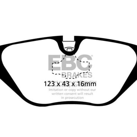 EBC 96-98 BMW Z3 1.9 Redstuff Rear Brake Pads-tuningsupply.com