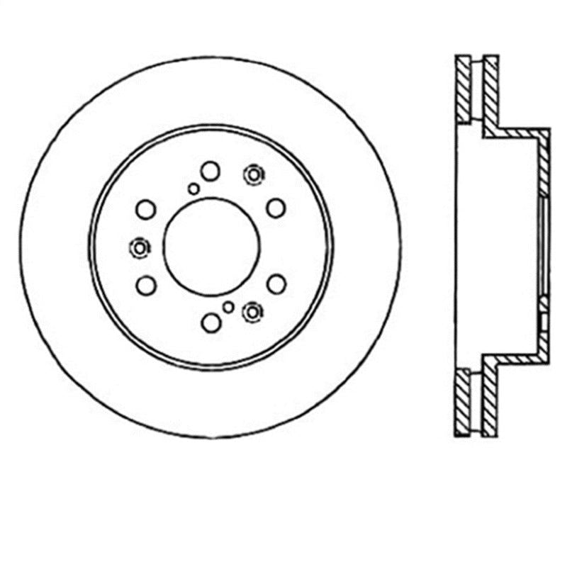 StopTech Power Slot 07 Chevrolet Tahoe Front Left Rotor-Brake Rotors - Slotted-Stoptech-STO126.66057SL-SMINKpower Performance Parts