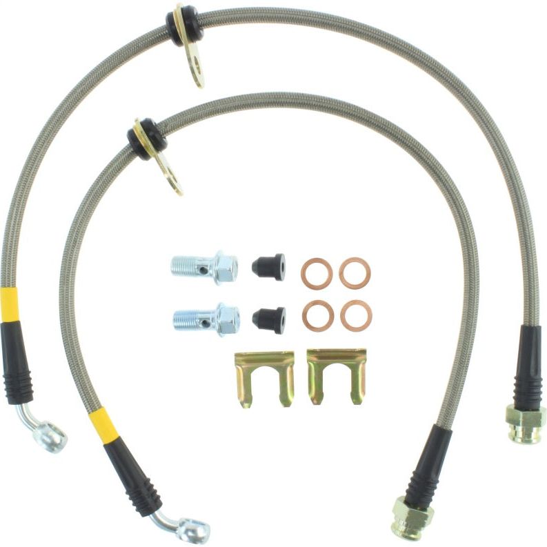 StopTech 08-09 WRX Stainless Steel Rear Brake Lines-Brake Line Kits-Stoptech-STO950.47507-SMINKpower Performance Parts