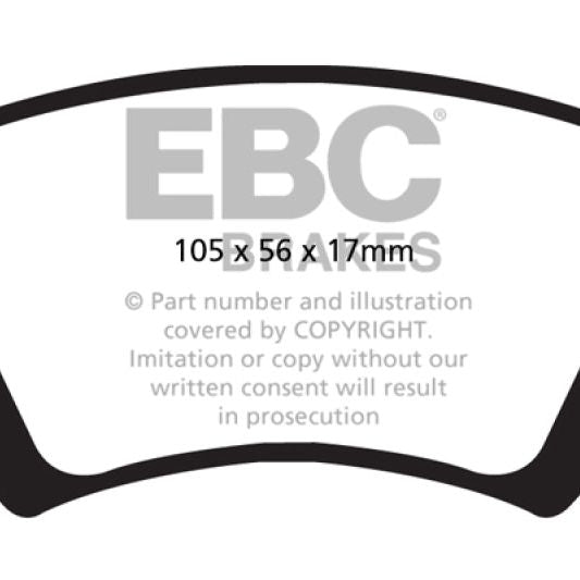 EBC 08-17 Volkswagen Passat CC Yellowstuff Rear Brake Pads-tuningsupply.com