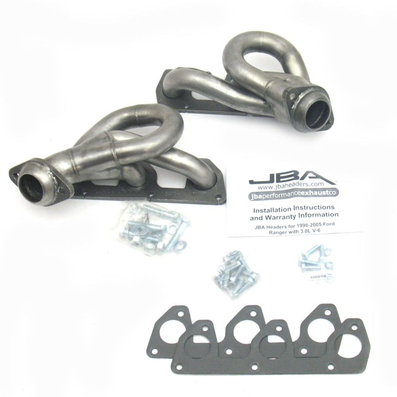 JBA 02-08 Ford Ranger 3.0L V6 w/o EGR 1-1/2in Primary Raw 409SS Cat4Ward Header-tuningsupply.com