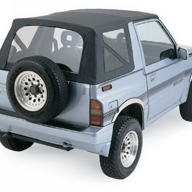 Rampage 1988-1994 Geo Tracker Soft Top OEM Replacement - Black Denim-Soft Tops-Rampage-RAM98715-SMINKpower Performance Parts