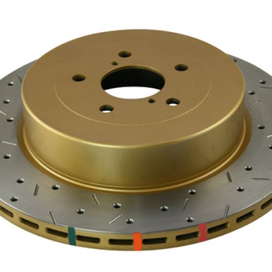 DBA 01-07 Subaru WRX/STI 10 Stud Hole Rear Drilled & Slotted 4000 Series Rotor-tuningsupply.com