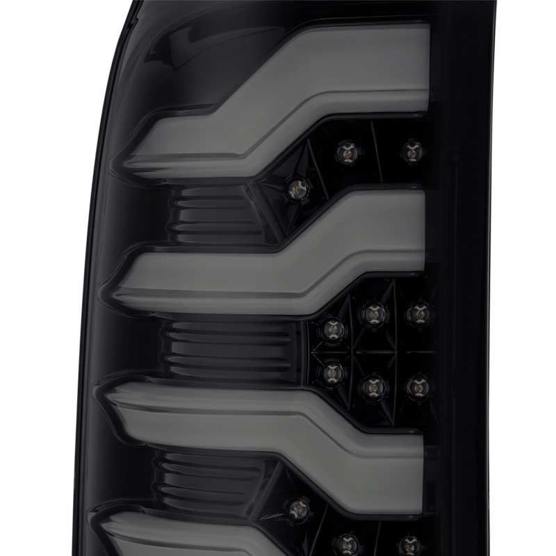 AlphaRex 14-18 GMC Sierra 1500 PRO-Series LED Tail Lights Jet Black-tuningsupply.com