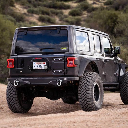 DV8 Offroad 18-22 Jeep Wrangler JL Spare Tire Delete Kit w/Light Mounts-tuningsupply.com