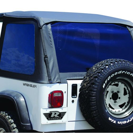 Rampage 1992-1995 Jeep Wrangler(YJ) Frameless Soft Top Kit - Black Diamond-Soft Tops-Rampage-RAM109435-SMINKpower Performance Parts