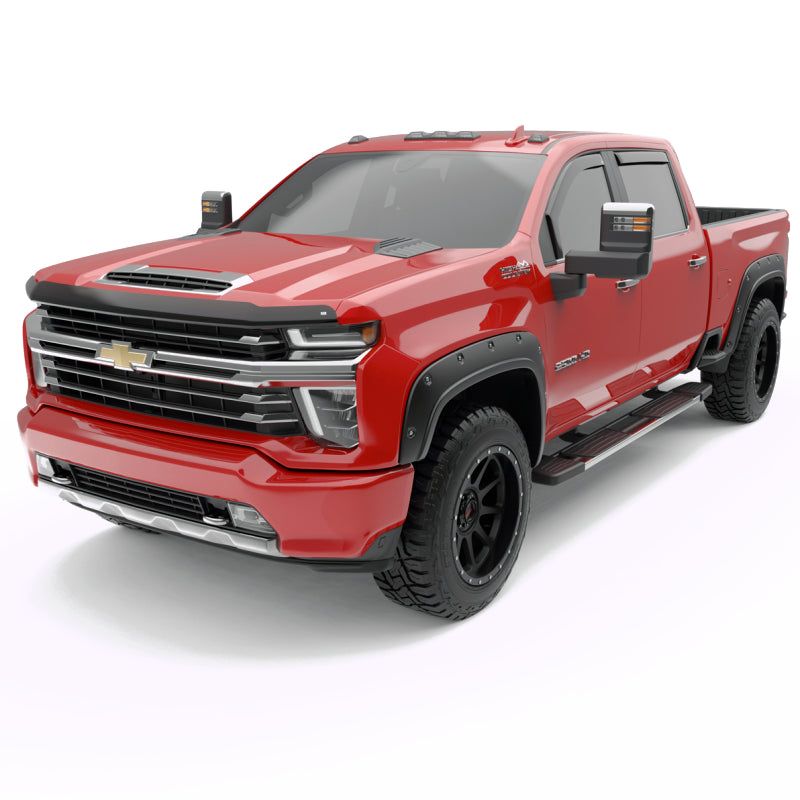 EGR 2019 Chevy 1500 Crew Cab In-Channel Window Visors - Dark Smoke-tuningsupply.com