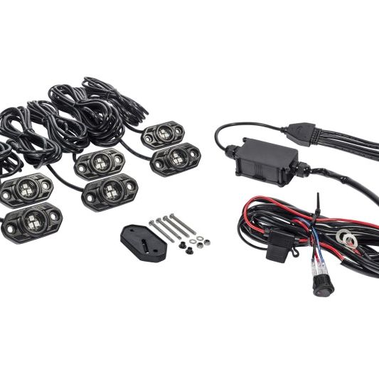 KC HiLiTES C-Series RGB LED Rock Light Kit (Incl. Wiring) - Set of 6-tuningsupply.com