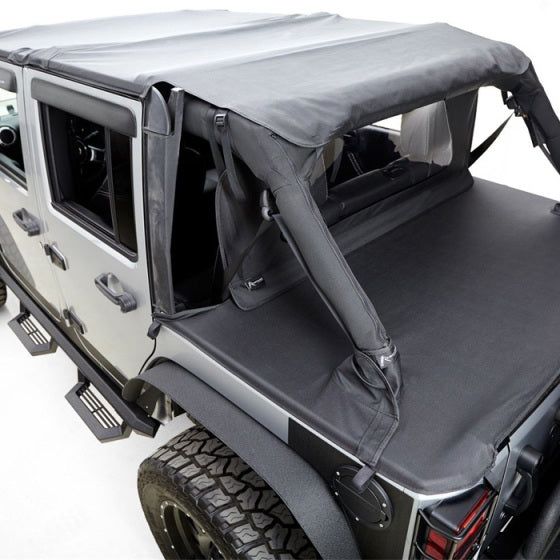 Rampage 2007-2018 Jeep Wrangler(JK) Unlimited 4-Door Tonneau Cover - Black Diamond-Soft Tops-Rampage-RAM731035-SMINKpower Performance Parts