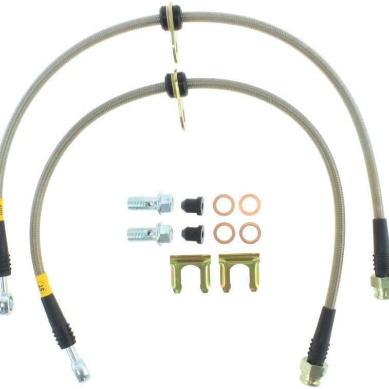 StopTech 08-09 Subaru STi / 13 Subaru BRZ / 13 Scion FR-S Stainless Steel Rear Brake Lines-Brake Line Kits-Stoptech-STO950.47508-SMINKpower Performance Parts