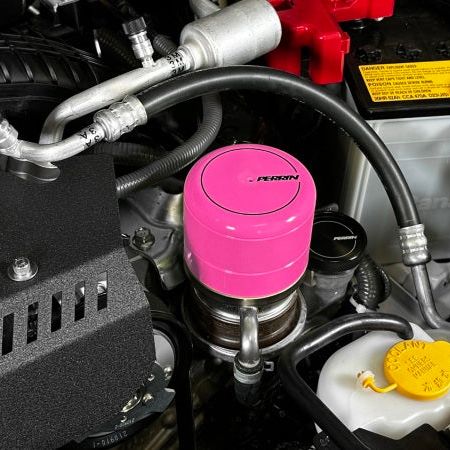 Perrin 2015+ Subaru WRX/STI Oil Filter Cover - Hyper Pink - SMINKpower Performance Parts PERPSP-ENG-716HP Perrin Performance