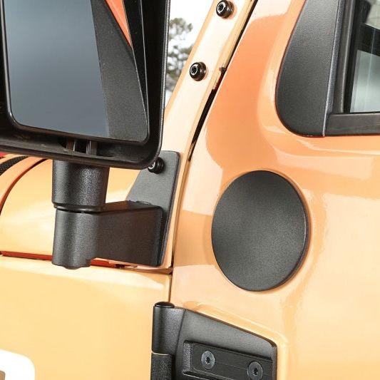 Rugged Ridge 07-18 Jeep Wrangler JK Textured Black Mirror Relocation Brackets - SMINKpower Performance Parts RUG11025.07 Rugged Ridge