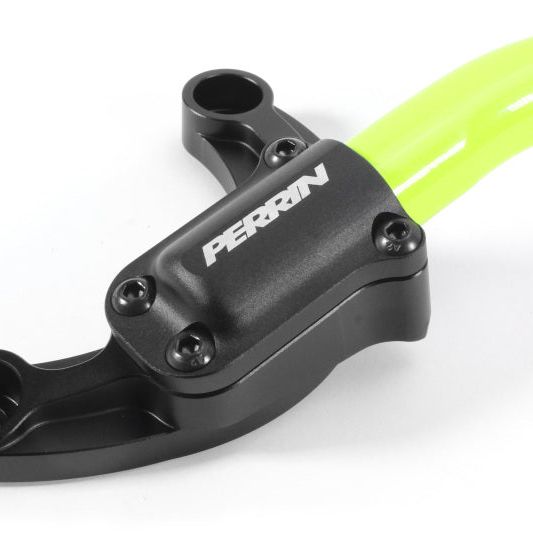 Perrin 2022 Subaru WRX Strut Brace w/ Billet Feet - Neon Yellow - SMINKpower Performance Parts PERPSP-SUS-061NY Perrin Performance