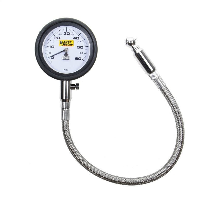 Autometer NASCAR Performance 60PSI Lo-Pressure Tire Pressure Gauge-tuningsupply.com