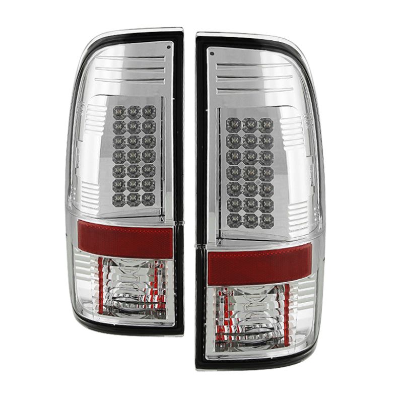 Spyder Ford Super Duty 08-15 LED Tail Lights Chrome ALT-YD-FS07-LED-C-Tail Lights-SPYDER-SPY5003904-SMINKpower Performance Parts