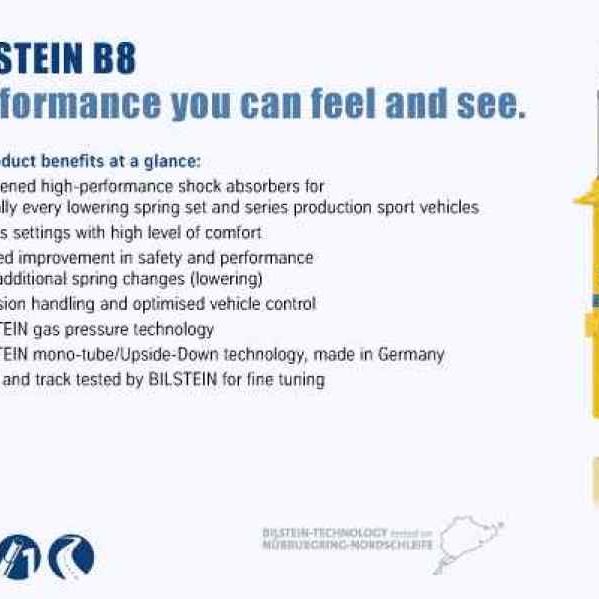 Bilstein B8 SP 01-05 BMW 325xi/330xi Front Left Monotube Strut Assembly-tuningsupply.com