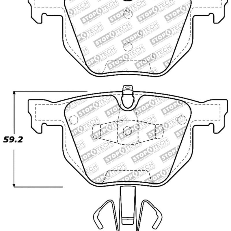 StopTech Performance 06 BMW 330 Series (Exc E90) / 07-09 335 Series Rear Brake Pads-Brake Pads - Performance-Stoptech-STO309.11700-SMINKpower Performance Parts