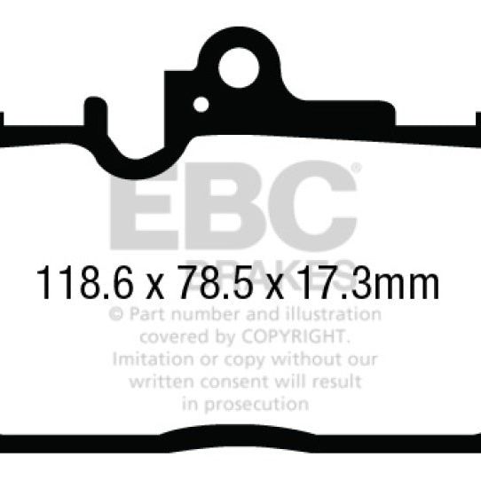 EBC 13+ Lexus GS350 3.5 F-Sport RWD Ultimax2 Front Brake Pads-tuningsupply.com