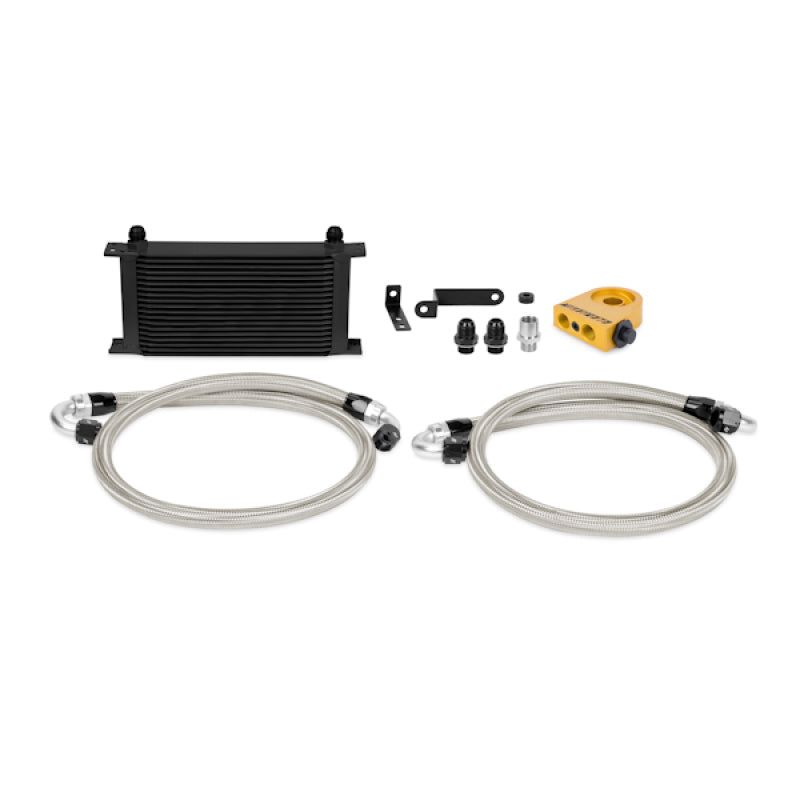 Mishimoto 08-14 WRX/STi Thermostatic Oil Cooler Kit - Black-Oil Coolers-Mishimoto-MISMMOC-STI-08TBK-SMINKpower Performance Parts