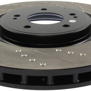 StopTech Slotted & Drilled Sport Brake Rotor-Brake Rotors - Slot & Drilled-Stoptech-STO127.46076L-SMINKpower Performance Parts